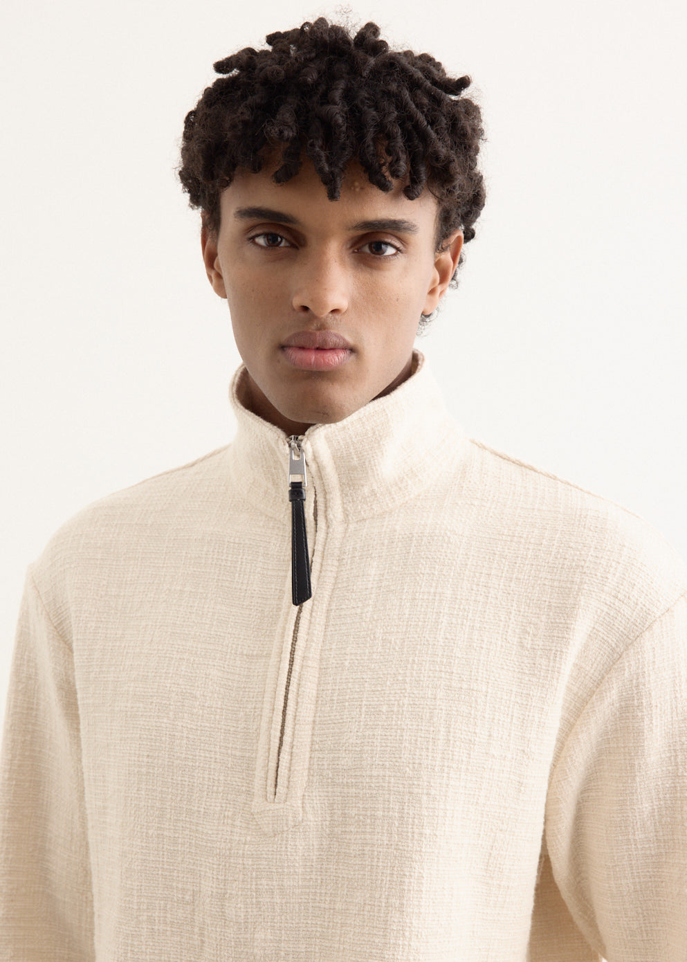 Textured Cotton Pullover