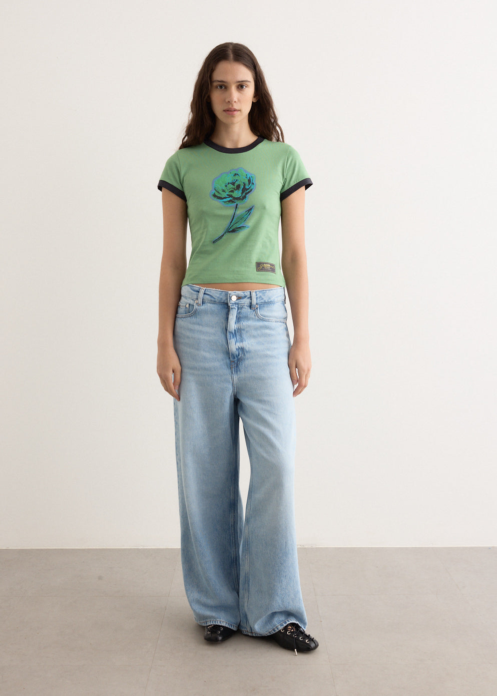Soft Rigid Denim Baggy Jeans